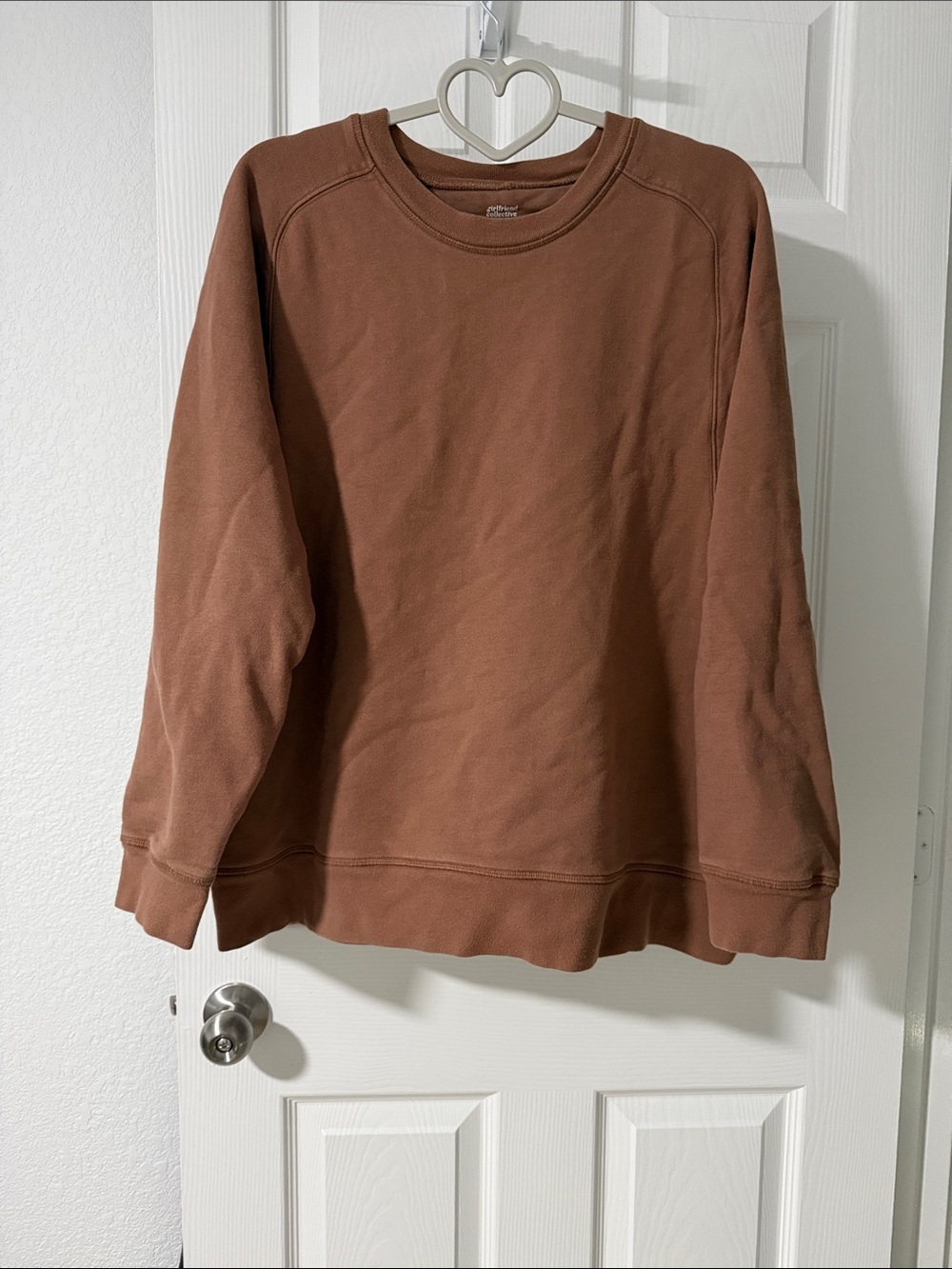 Girlfriend Collective Crewneck Sweatshirt in Brown